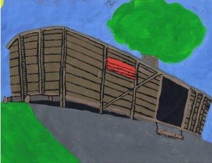 drawing of boxcar